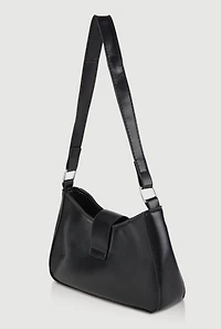 Womens Buckle Detail Shoulder Bag,