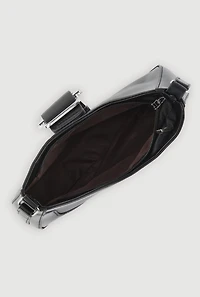 Womens Buckle Detail Shoulder Bag,