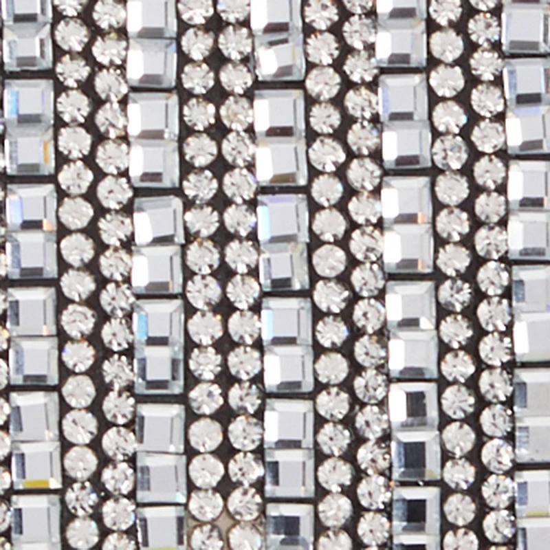 Metallic Chain Mini Rhinestone Crossbody Clutch Bag