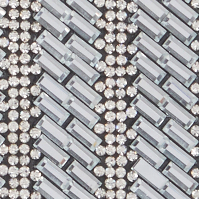 Metallic Chain Rhinestone Crossbody Clutch Bag