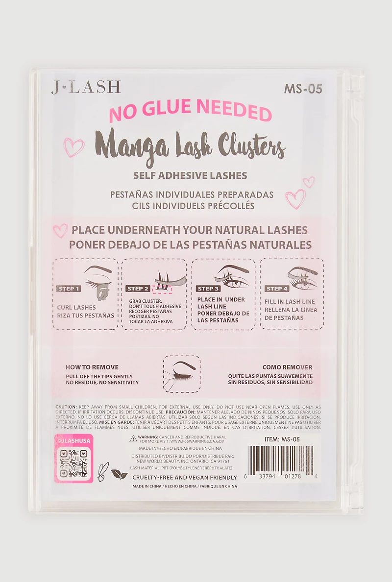 Womens Manga Lash Clusters 48 Pack, Black