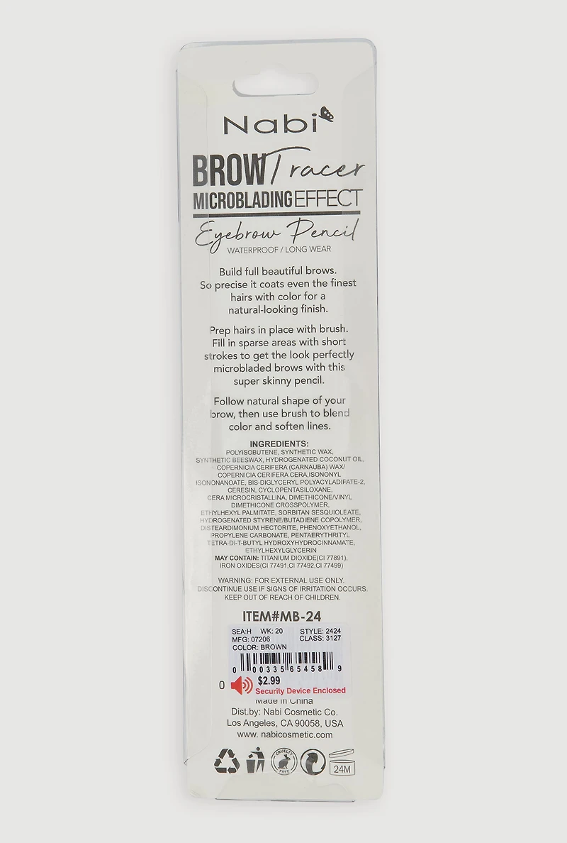 Womens Micro Blading Effect Eyebrow Pencil, Brown