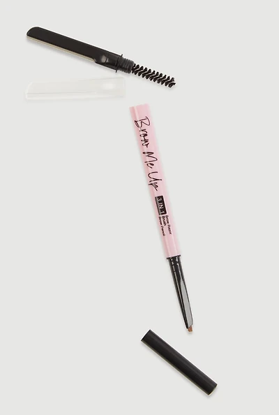 Womens 3 In 1 Eyebrow Kit for Perfect Eyebrows, Pink
