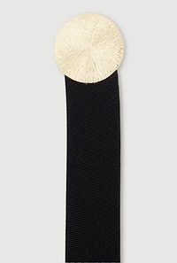 Metallic Medallion Stretch Waist Belt