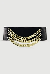 Metallic Layered Chain Detail Belt