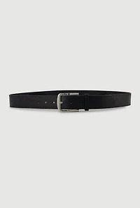 Faux Leather Embroidered Belt
