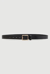 Womens Assorted Metallic Buckle Faux Leather Belts 2 Pack, Multi, Size S
