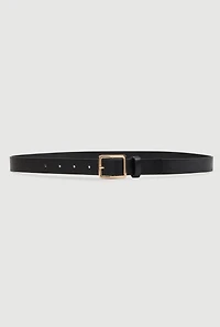 Womens Assorted Metallic Buckle Faux Leather Belts 2 Pack, Multi,