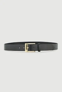 Womens Metallic Buckle Faux Leather Belts 2 Pack, Multi, Size S-M