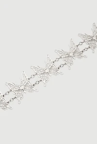Stylish Metallic Butterfly Chain Belt