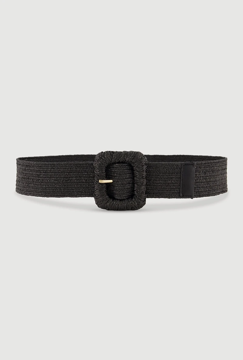 Square Buckle Stretch Waist Belt