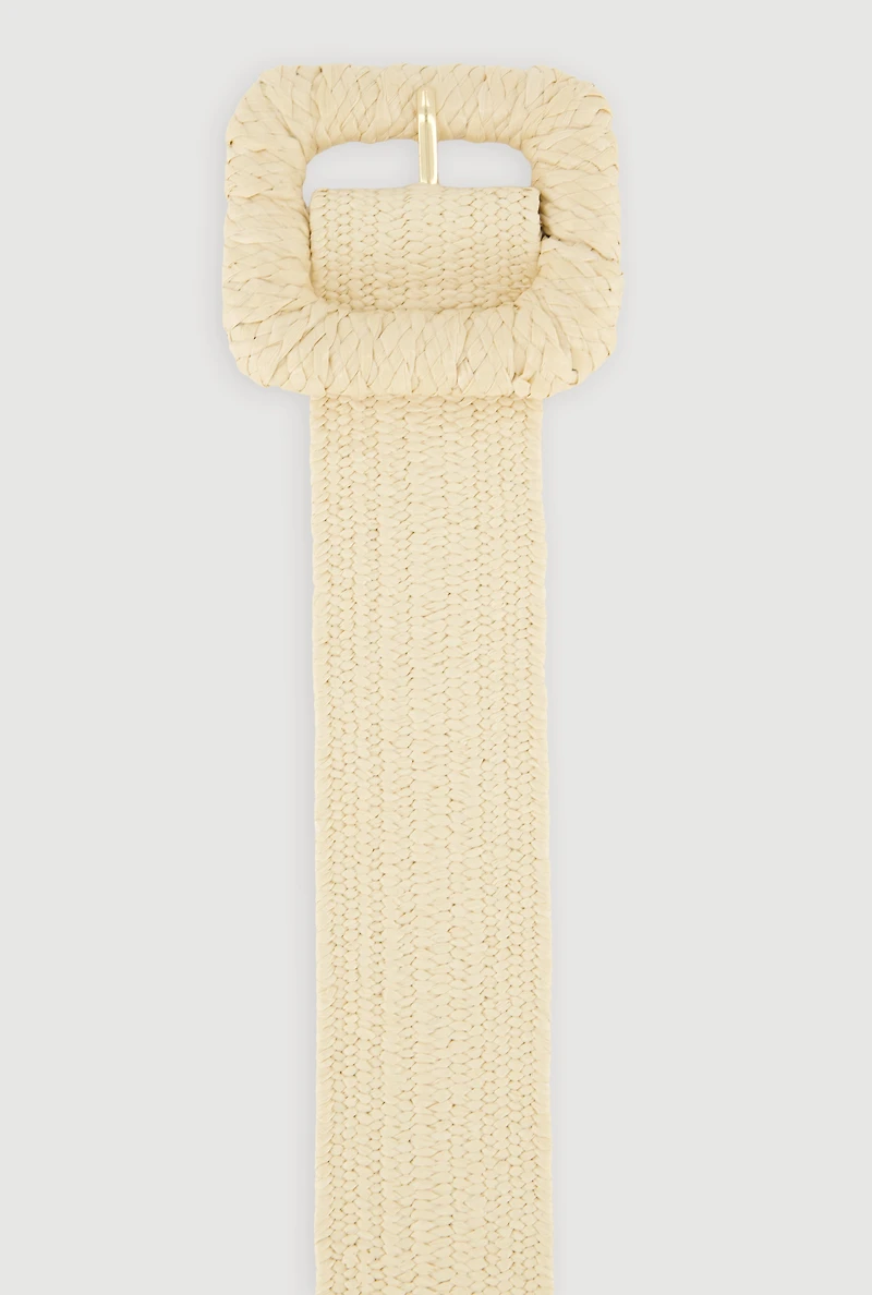 Square Buckle Stretch Waist Belt