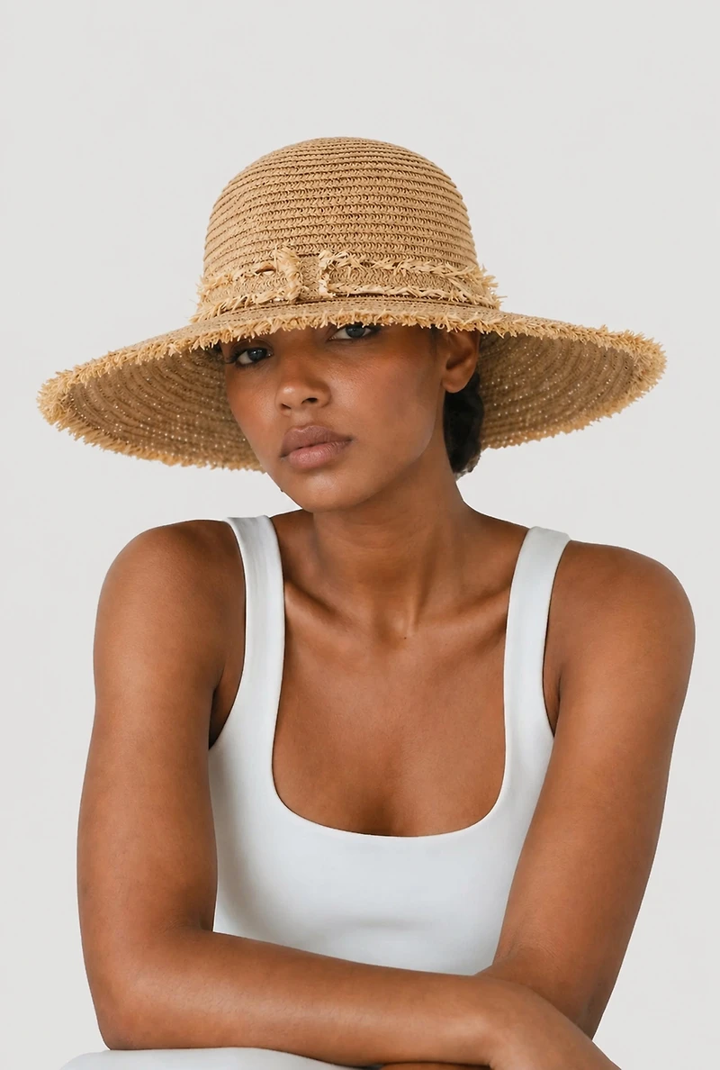Frayed Floppy Sun Hat