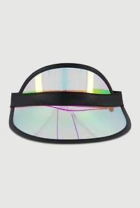 Womens Iridescent Visor, Black