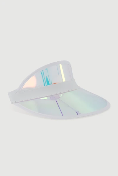 Womens Iridescent Visor, White