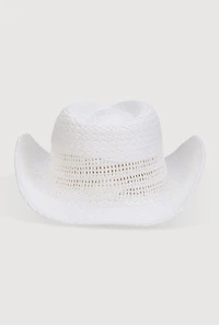 Beaded Toggle Drawstring Straw Cowboy Hat