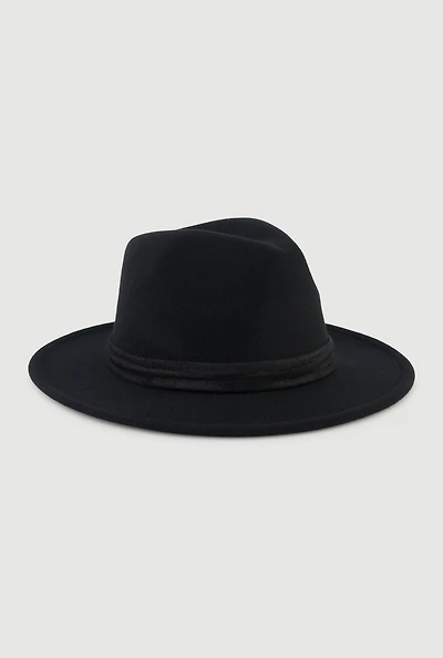 Womens Brushed Felt Panama Hat,