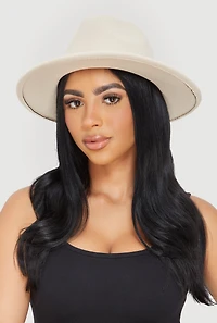 Womens Brushed Felt Panama Hat,