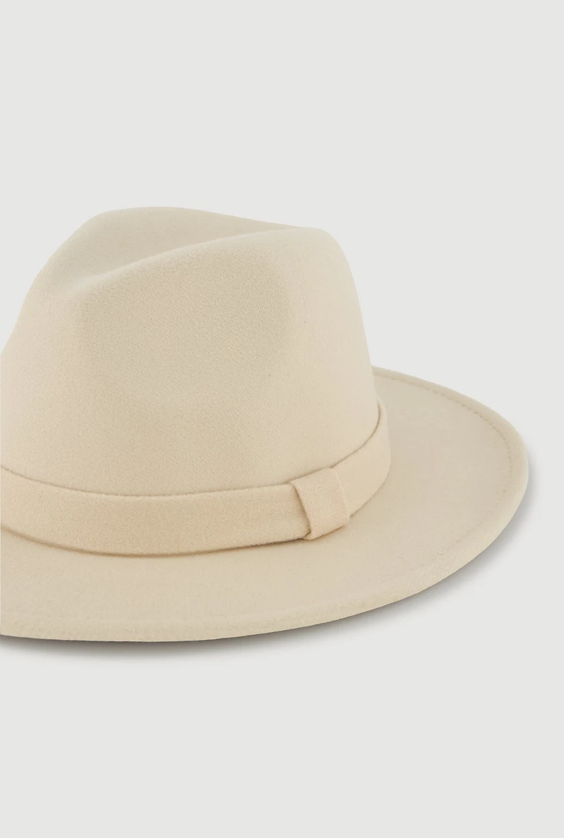 Womens Brushed Felt Panama Hat,