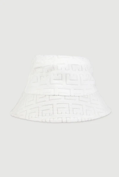 Greek Key Patterned Bucket Hat