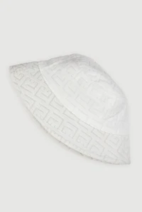 Greek Key Patterned Bucket Hat