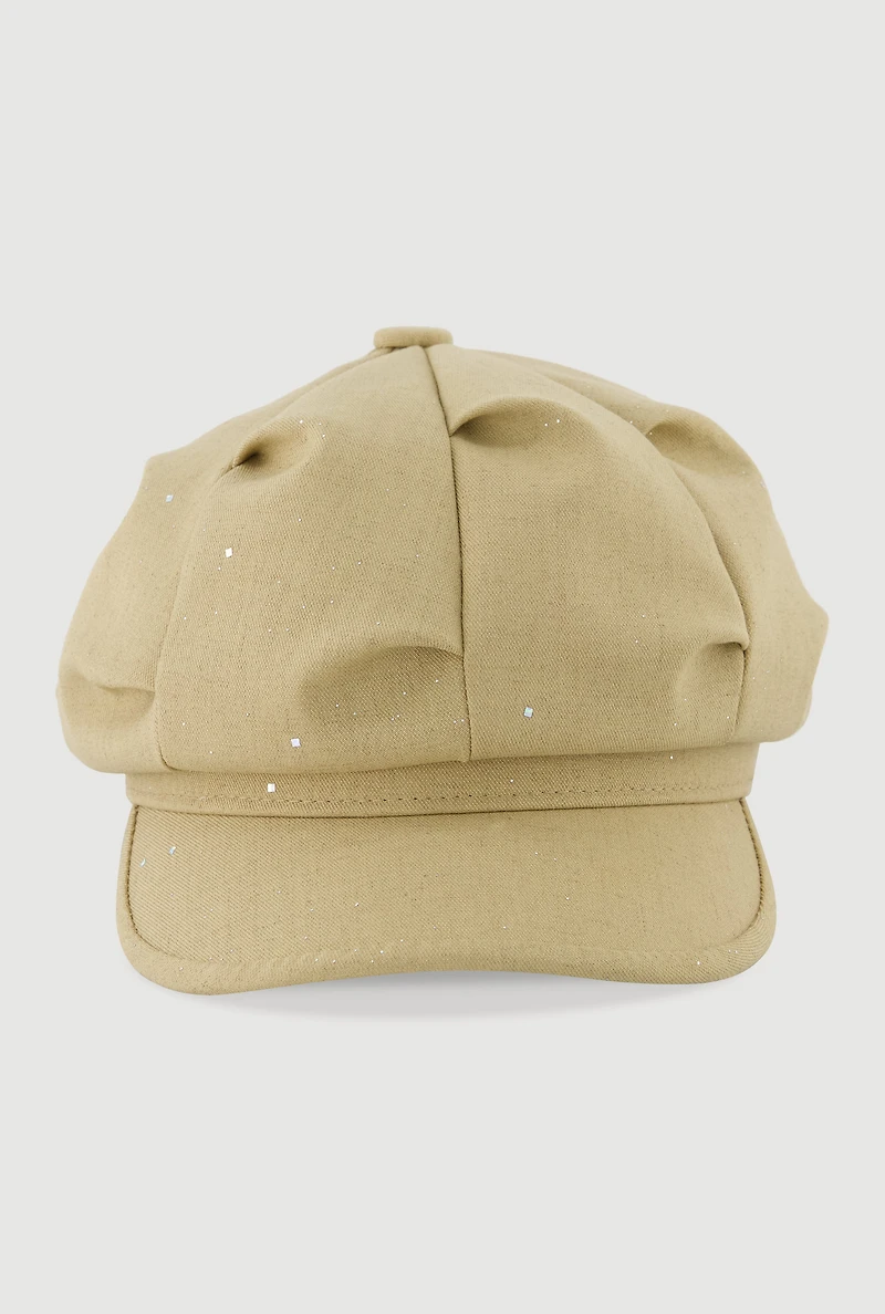 Stylish Glitter Cabbie Hat