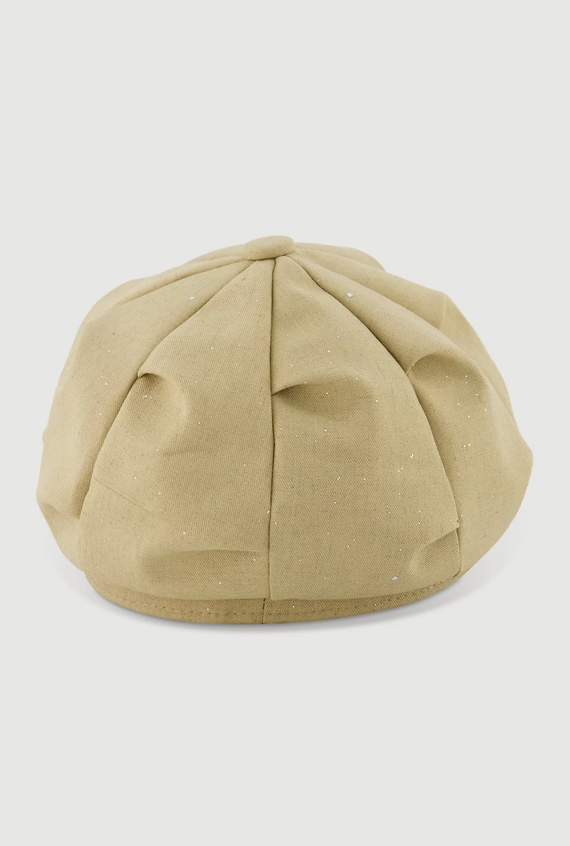 Stylish Glitter Cabbie Hat