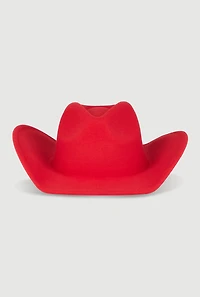 Womens Star Studded Rhinestone Detail Cowboy Hat, Red