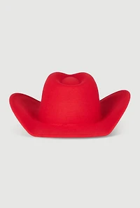 Womens Star Studded Rhinestone Detail Cowboy Hat, Red