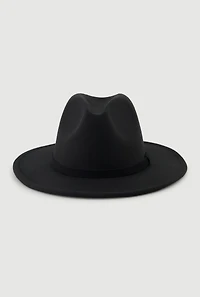 Womens Stylish Faux Suede Panama Hat,