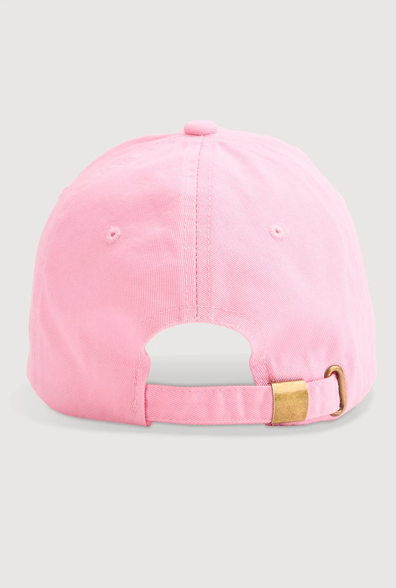 Womens Walk By Faith Graphic Baseball Hat, Pink