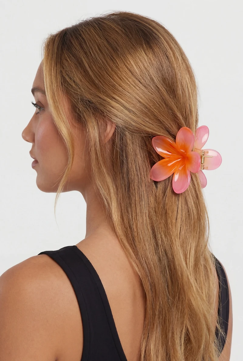 Hibiscus Flower Claw Clips Set of 3