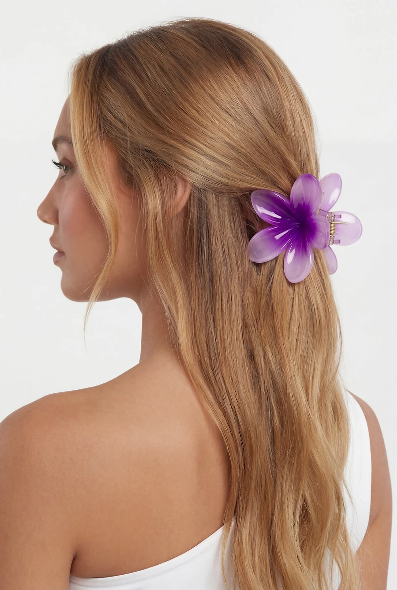 Hibiscus Flower Claw Clips Set of 3