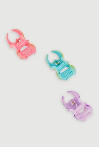 Hibiscus Flower Claw Clips Set of 3