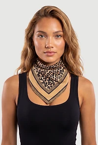 Assorted Border Print Multiway Scarf 2 Pack