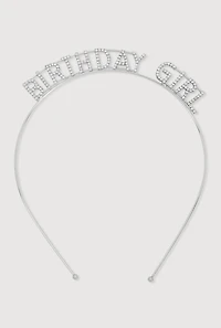 Cubic Zirconia Birthday Girl Headband