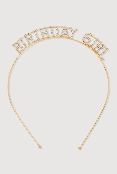 Cubic Zirconia Birthday Girl Headband