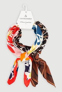 Assorted Border Print Multiway Scarf 2 Pack