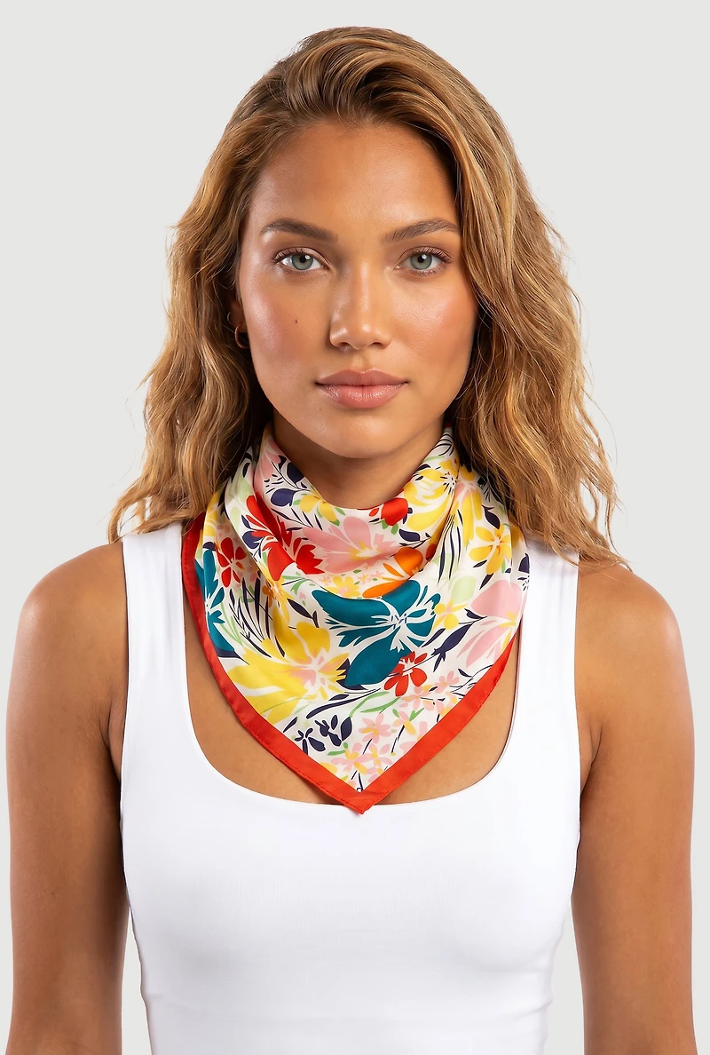 Assorted Border Print Multiway Scarf 2 Pack