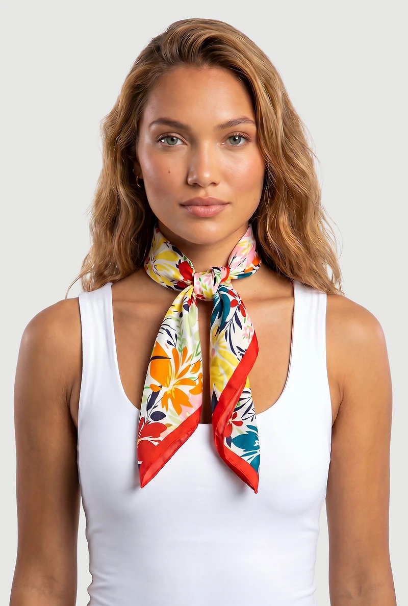 Assorted Border Print Multiway Scarf 2 Pack