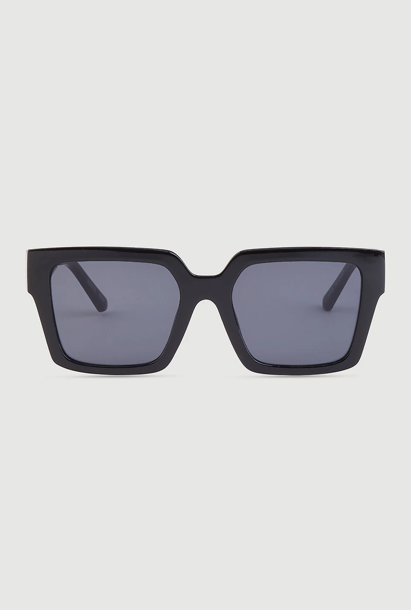 Cut Out Detail Square Sunglasses