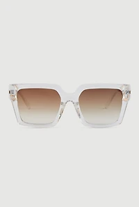 Cut Out Detail Square Sunglasses