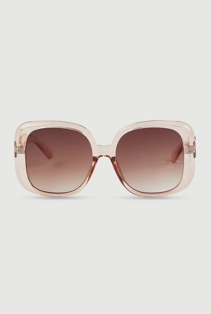 Stylish Metallic Ombre Lens Sunglasses