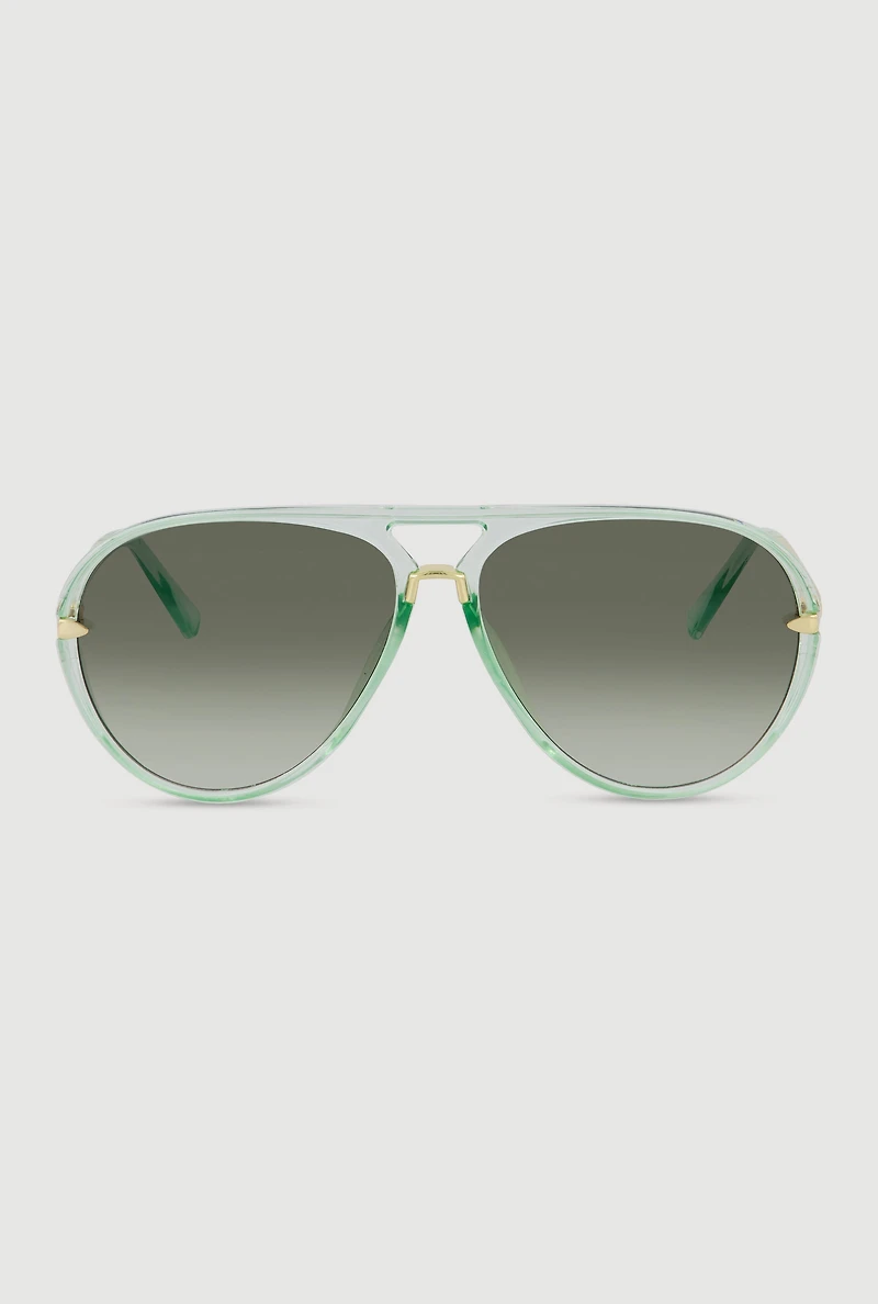Transparent Aviator Sunglasses