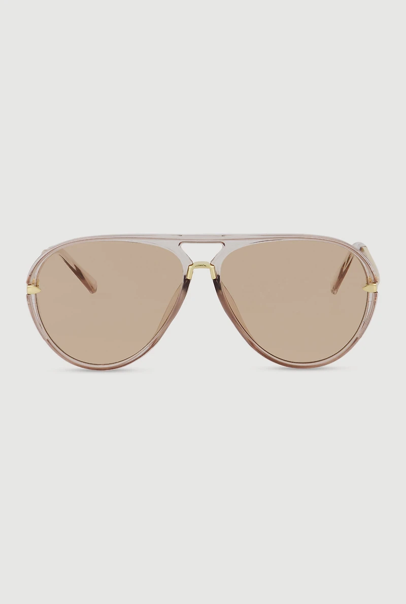 Transparent Aviator Sunglasses