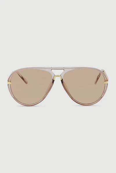 Transparent Aviator Sunglasses