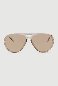 Transparent Aviator Sunglasses