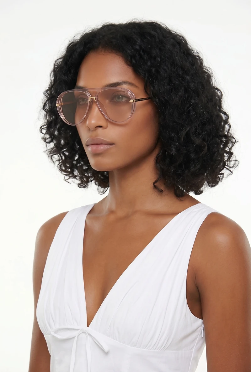 Transparent Aviator Sunglasses