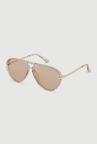 Transparent Aviator Sunglasses