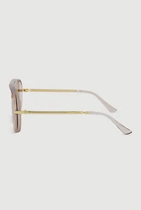 Transparent Aviator Sunglasses